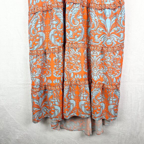 Alice Olivia Karolina Halter Maxi Dress Size 4 Forever Yours Sienna Boho - Picture 7 of 13